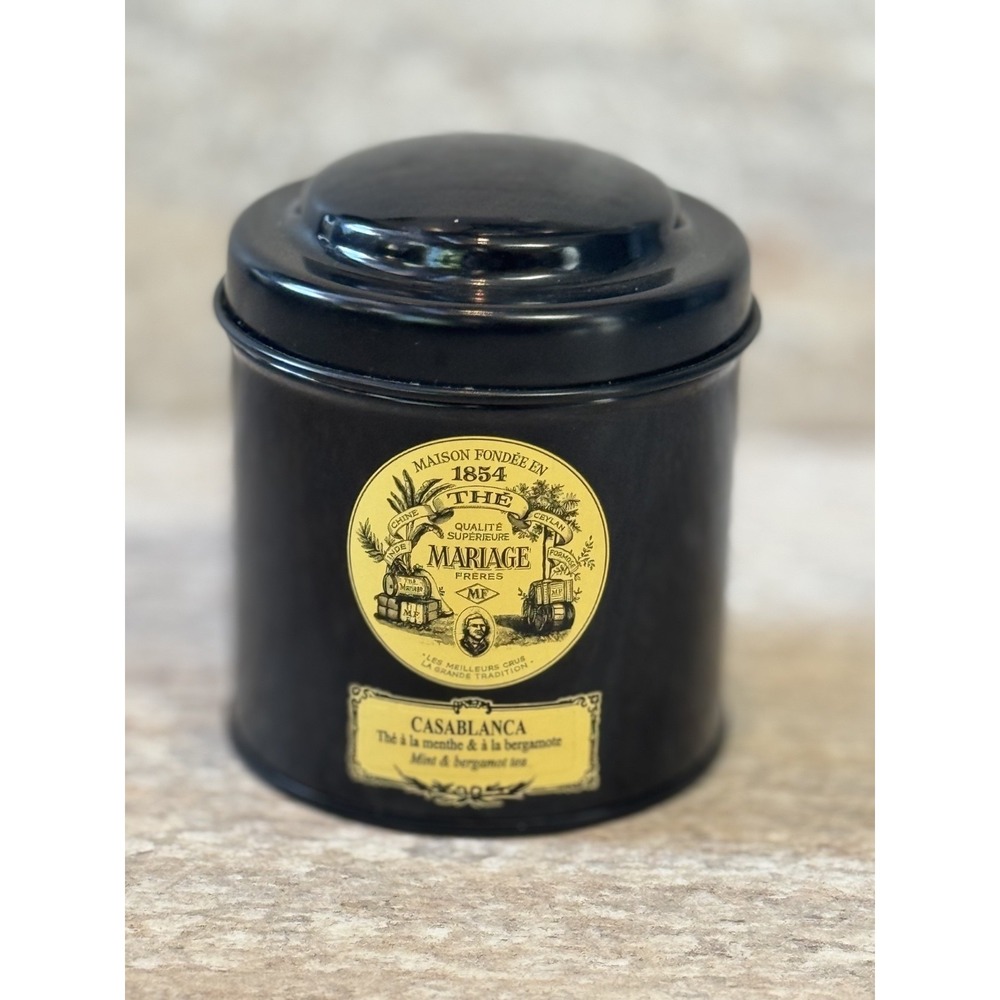 MAISON FONDEE EN 1854 Mariage Casablanca EMPTY Tea Tin Container Collectable